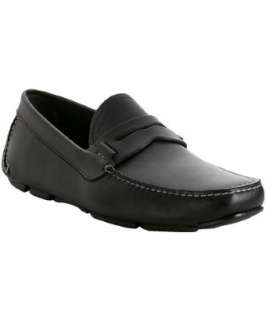 Ferragamo black leather Main penny loafers  