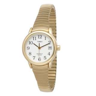 Timex Womens T2H351 Easy Reader Gold Tone Expansion Band Watch 