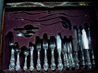 LUCERNE BY WALLACE STERLING SILVER FLATWARE SET FITTED BOX  