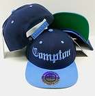 2Tone Vintage Compton Snapback Navy/Sky Blue Flat Bill Cap Hat, eazy 