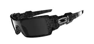 2012 AUTHENTIC Oakley Oil Rig Black/Silver Ghost Text HDO Sunglasses 