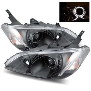  Honda Civic Black LED Halo Projector Headlights /w Amber Automotive