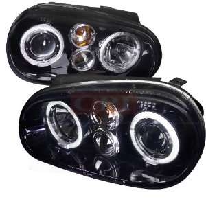   Golf Projector Headlight Gloss Black Housing Smoke Lens Automotive