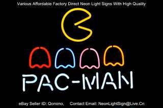 PACMAN PAC MAN LOGO Video Game BEER BAR NEON LIGHT SIGN  