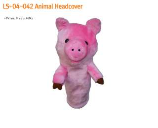 LS 04 042 Golf Club Animal Cover Headcover   Pink Pig  