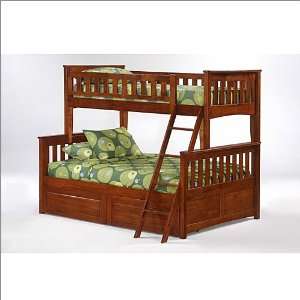   Full New Energy Spice Cherry Twin Over Full Bunk Bed