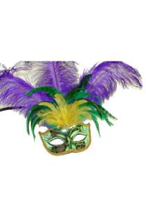 Mardi Gras Celebration Halloween Mask (Green)  
