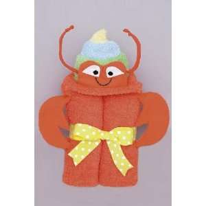   Mullins Square Tubbie Larry Lobster Personalized Hooded towel Baby