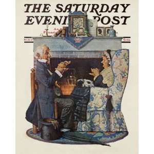  Tea Time Poster Print on Canvas by Norman Rockwell, 13x16 