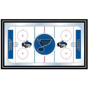  NHL St. Louis Blues Framed Hockey Rink Mirror: Sports 