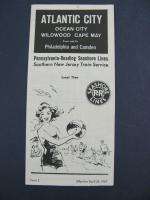 Pennsylvania Reading Seashore Lines PRSL Timetable 1967 Public RR PTT 