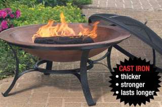   cast iron fire bowl with a stylish copper finish. View larger