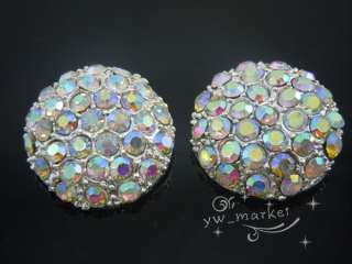 pcs Diamante Rhinestone Silver Buttons (8593)  