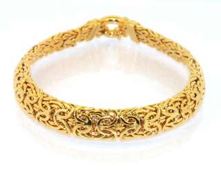 Technibond Byzantine Bracelet 14K Yellow Gold Silver  