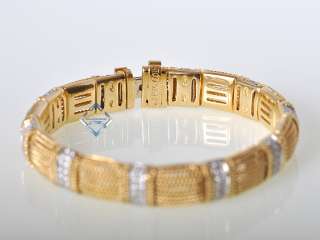 Roberto Coin 18K Yellow Gold Diamond Mesh Bracelet  