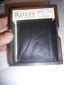 Rolfs Mens Premium Deluxe Genuine Leather Trifold Wallet,Black  