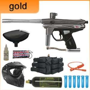  Piranha GTI+ Paintball Gun Gold Starter Package   Grey 