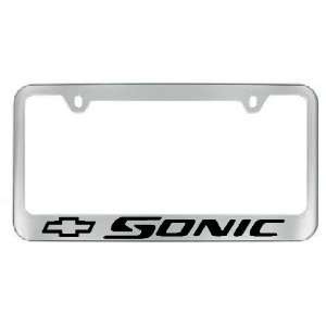    Chevy Sonic Chrome License Plate Frame with 2 free caps Automotive