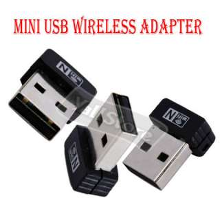 Mini USB 2.0/1.1 WiFi Wireless N LAN Network Adapter IEEE 802.11n/g/b 