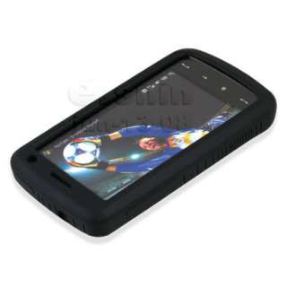 BLACK SILICONE CASE SILICON SKIN COVER FOR HTC TOUCH HD  