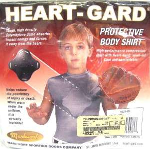 Markwort Youth Heart Gard Protective Baseball Softball Body Shirt Size 