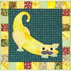   Banana Cat wall hanging quilt kit, Garden Patch Cats
