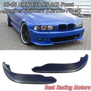 BMW E39 M5 ACS Front Bumper Lip Splitters (Carbon)  