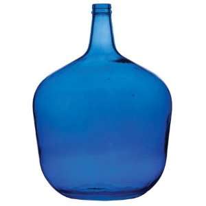  Vietri Recycled Prism Glass Bottle Cobalt Blue: Home 