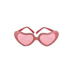  Red with Pink Lens Heart Shaped Glasses: Toys & Games