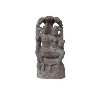  Religious Figurine Vishnu & Lakshmi Stone Statue Spiritual 