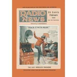  Vintage Art Radio News Crack It with Music   02114 4 