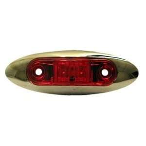    Red LED Chrome Marker Side Trailer Truck Boat Light: Automotive