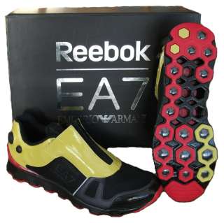   EA7 PUMP 7 TRAINERS SNEAKERS SHOES PUMPS black/yellow/red  