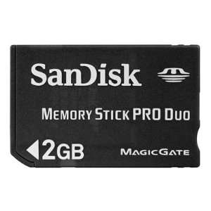  SANDISK Card, MemoryStick Pro Duo, 2GB, SanDisk Camera 