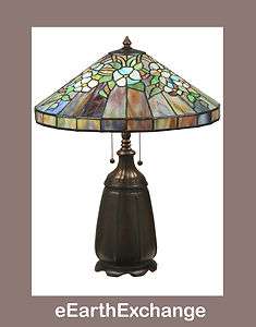 DOGWOOD FLOWERS 24 Table Lamp TIFFANY STYLE STAINED GLASS Handel 
