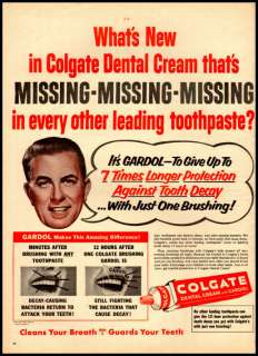 1950s vintage ad for Colgate Tooth Paste  110  