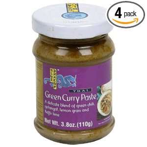 Blue Dragon Thai Green Curry Paste, 3.8 Ounce Jars (Pack of 4)  