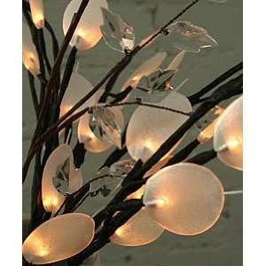  Lighted Silver Dollar Branch   60 Bulb Electric   20 Inch 