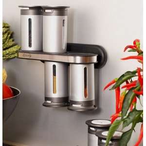  MRS800 Zero Gravity 8 Piece Magnetic Spice Rack with 6 Spice Canisters