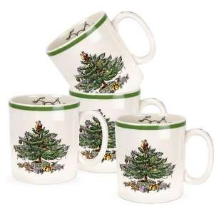 Spode Christmas Tree Mugs, Set of 4   Save 60%