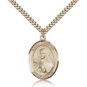 Gold Filled St. Saint Theresa Medal Pendant 1 x 3/4 Inches 7106GF 