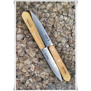  Box of 2 paring knives No 102 (Carbon blade) beechwood 