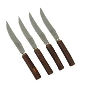 Hickory Handled Steak Knives w/ Polished End  Kitchen 