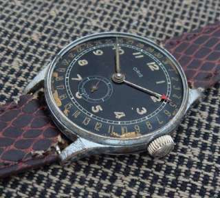   Era Oversized Antique Black Dialed Date watch for restoration/Repair
