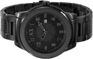   EXCHANGE ALL BLACK STAINLESS STEEL DATE MENS LATEST WATCH AX1125