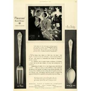 Ad Art Deco Treasure Sterling Silver Flatware William Mary Silverware 