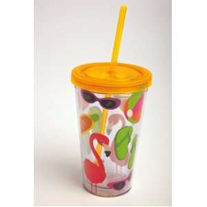  Insulated Cup w/Straw 17oz, Summer Fun: Kitchen & Dining