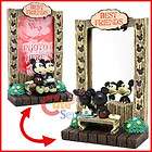 Disney Mickey Minnie Mouse Mirror Picture Frame Resin Figure Desk Top 
