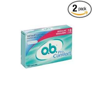    O.B. Pro Comfort Regular Tampons 18 ct: Health & Personal Care