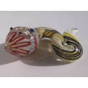  Handcrafted Glass Snake Tobacco Pipe 
